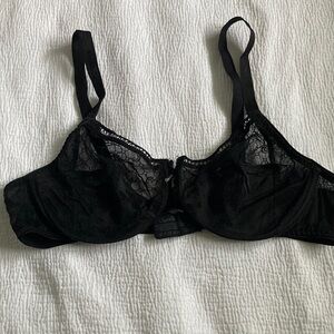 Chantelle Black Lace Underwire Bra with Adjustable Straps